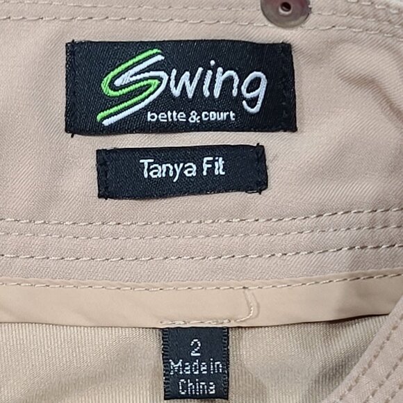 Swing Bette & Court Tayna Fit Shorts Lined Tennis Skirt Women's Size 2 Tan - Picture 5 of 12